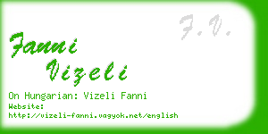 fanni vizeli business card